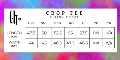 CROP TEE - Size Chart - Lil Hellions Apparel